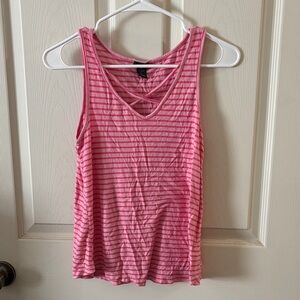 Rue21 Vibrant Pink Striped Tank Top